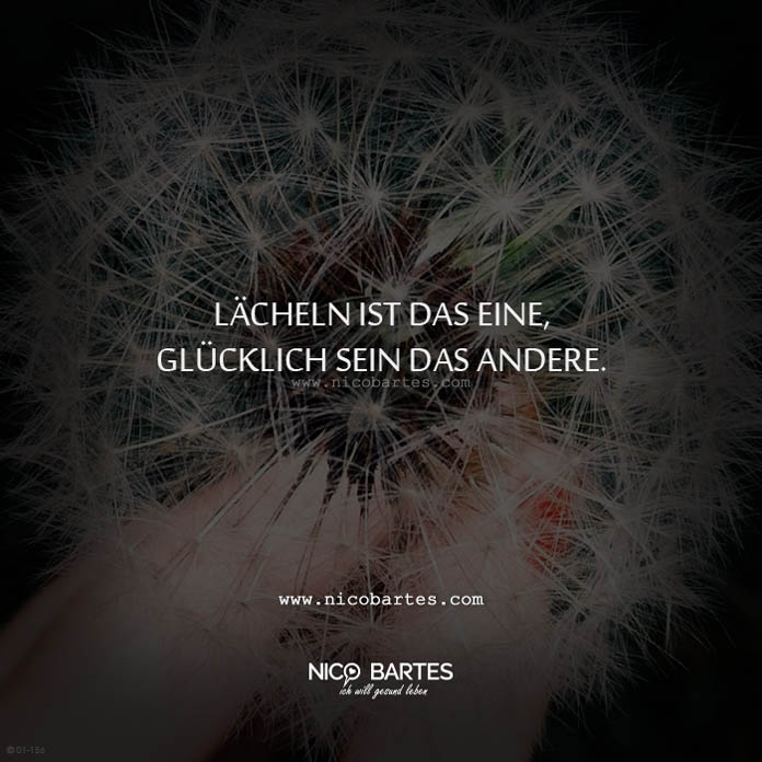 Lächeln und Glücklich sein – Spruch des Tages