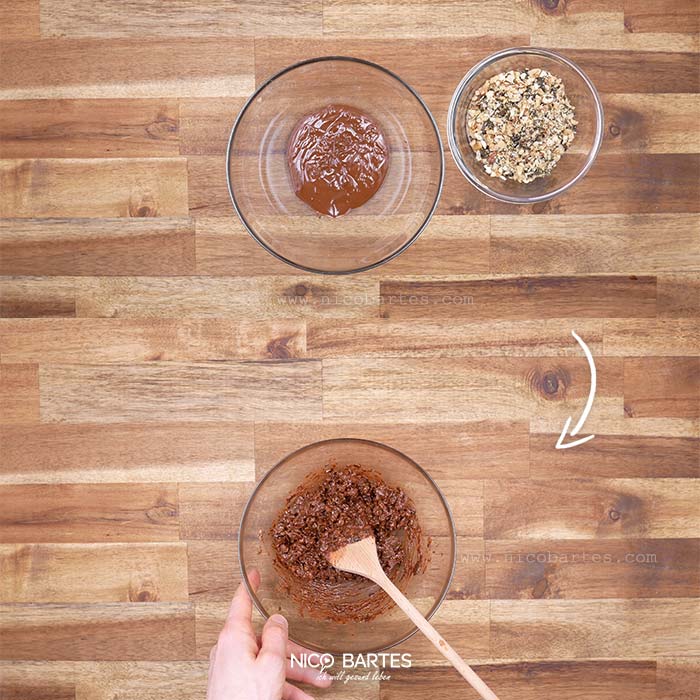 Nüsse mit Schokolade