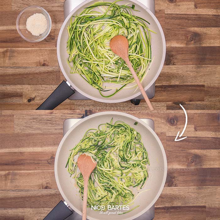 Kurz anbraten mit Oliveöl