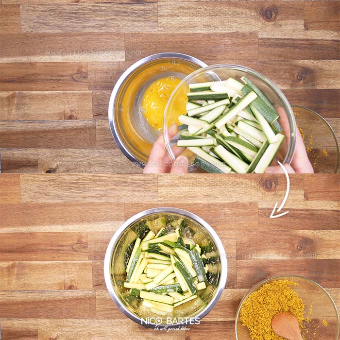 Schwenken von Gemüse