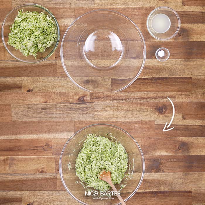 Entsaften von Zucchini