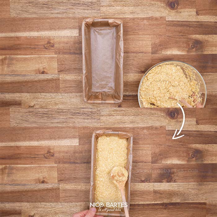 Kastenform mit Backpapier