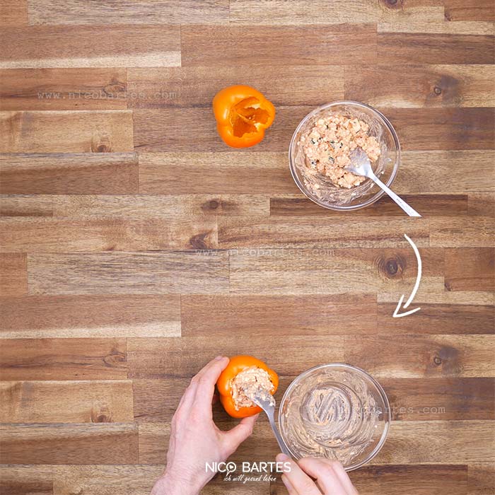 Rezept: Gef&uuml;llte Paprika Zubereitung