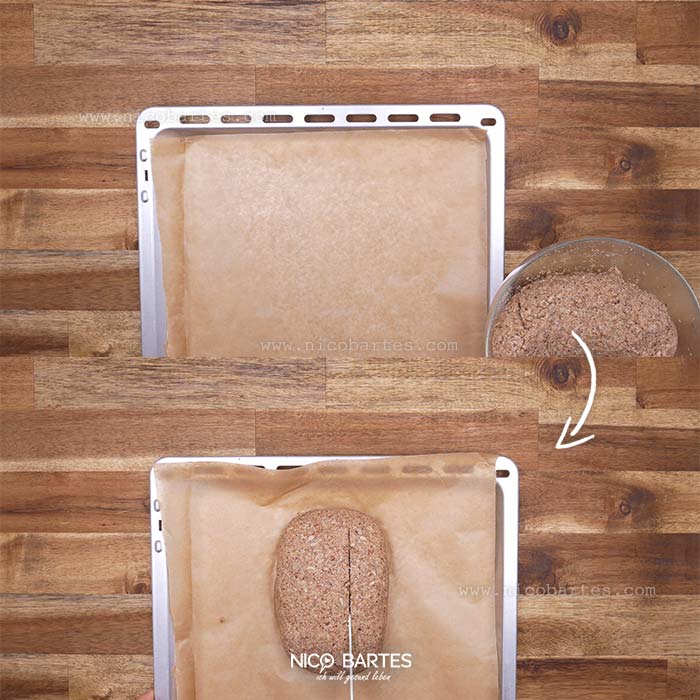 Brotlaib aus Low Carb Lebensmitteln