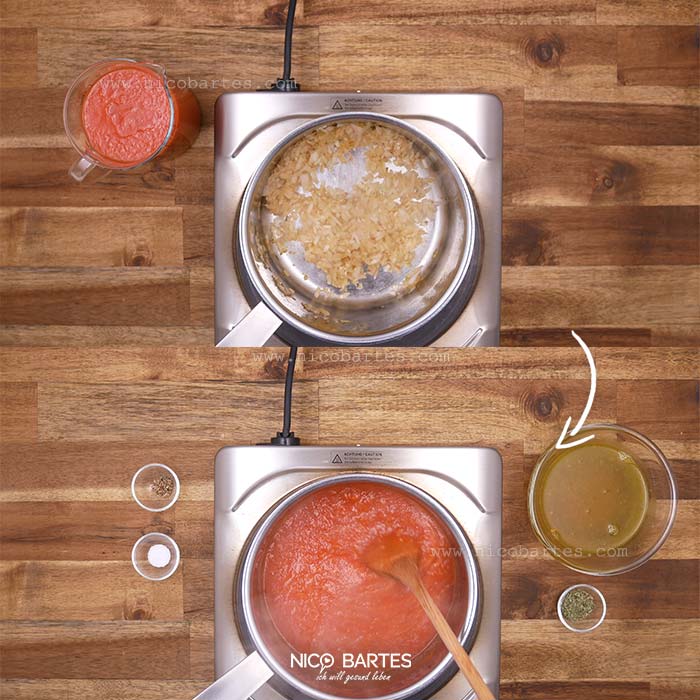 Aufkochen lassen beim kochen