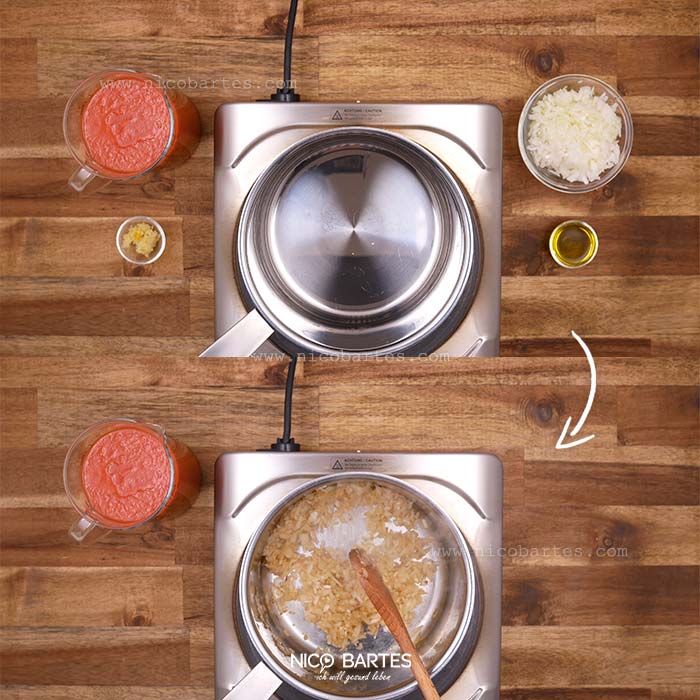 Anrösten beim Kochen