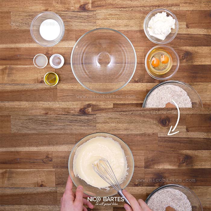 Zubereitung Kokoskuchen