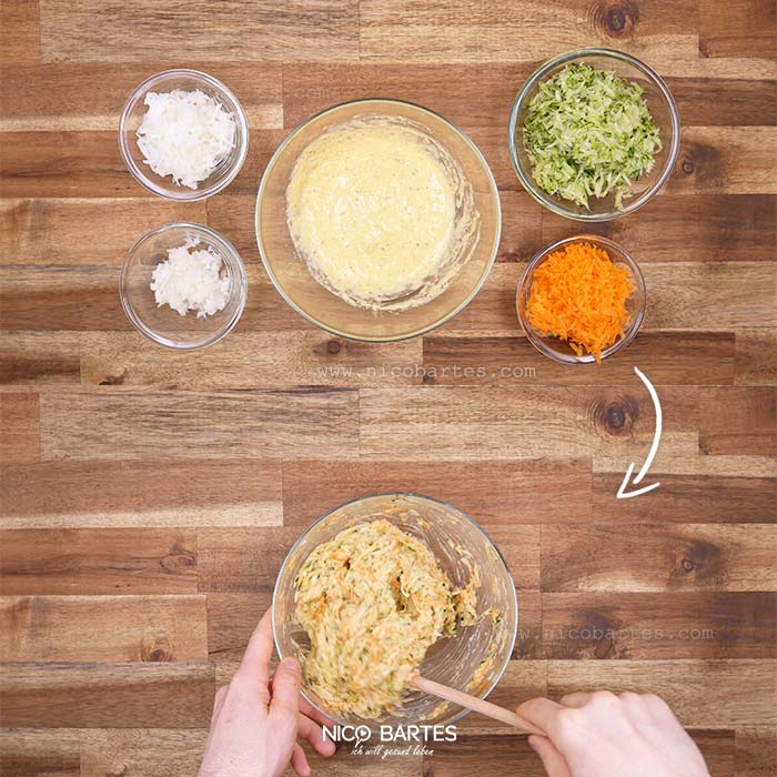 Gem&uuml;se-Bratlinge Rezept Schritt 2