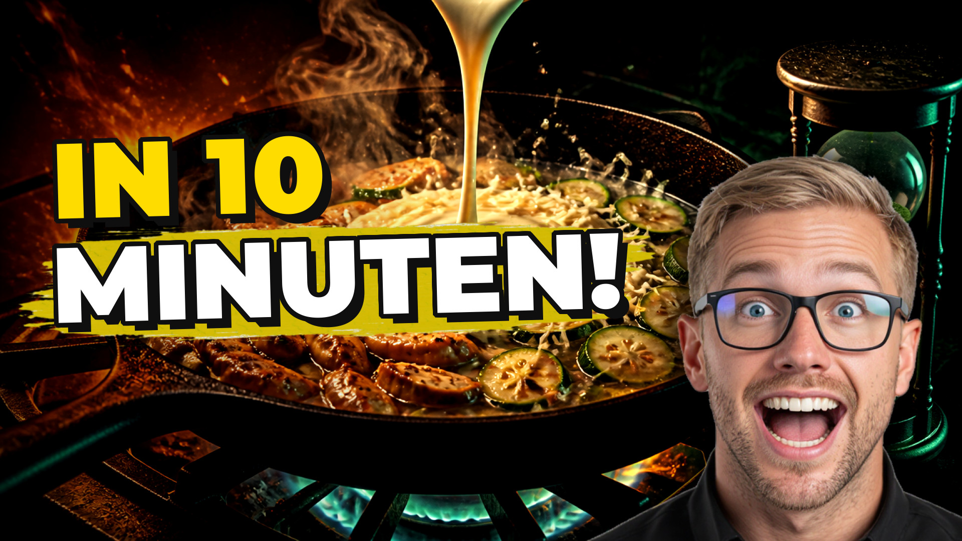 10-Minuten Low-Carb-Hähnchenpfanne mit Zucchini und Parmesan – schnelles Alltagsgericht