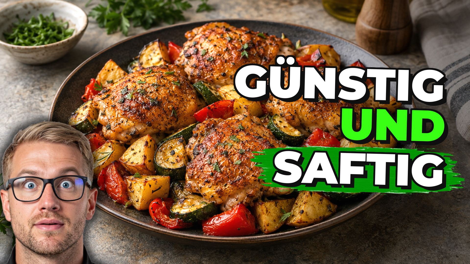Günstige Low-Carb Hähnchenschenkel aus dem Air Fryer