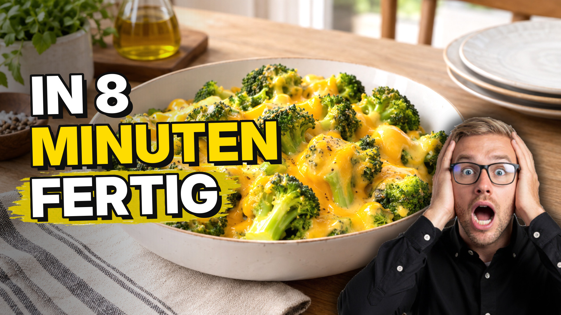 Günstiger Low-Carb Brokkoli mit Käse aus der Mikrowelle
