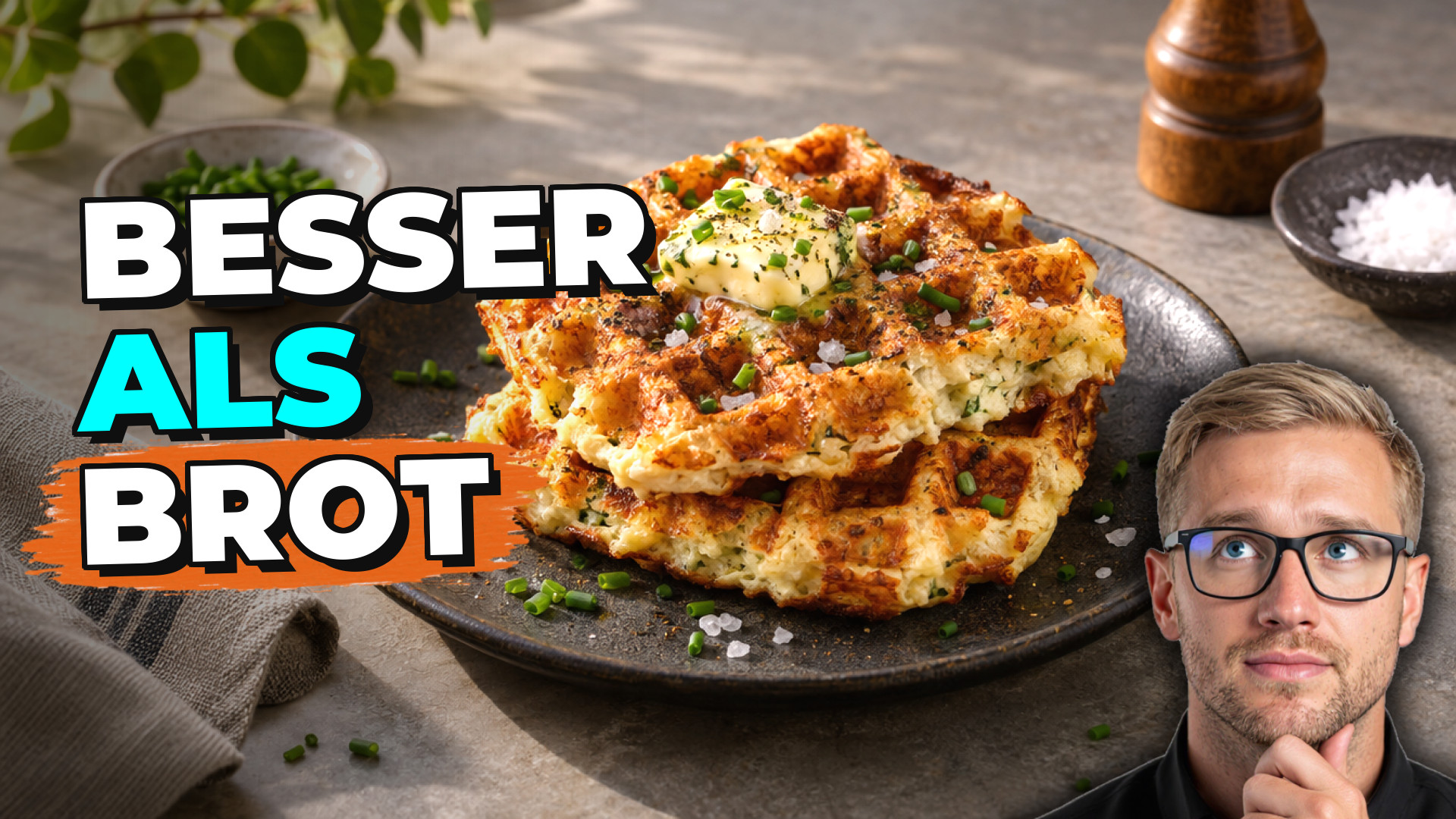 Herzhafte Hüttenkäse-Waffeln – vegetarischer Low-Carb-Brotersatz