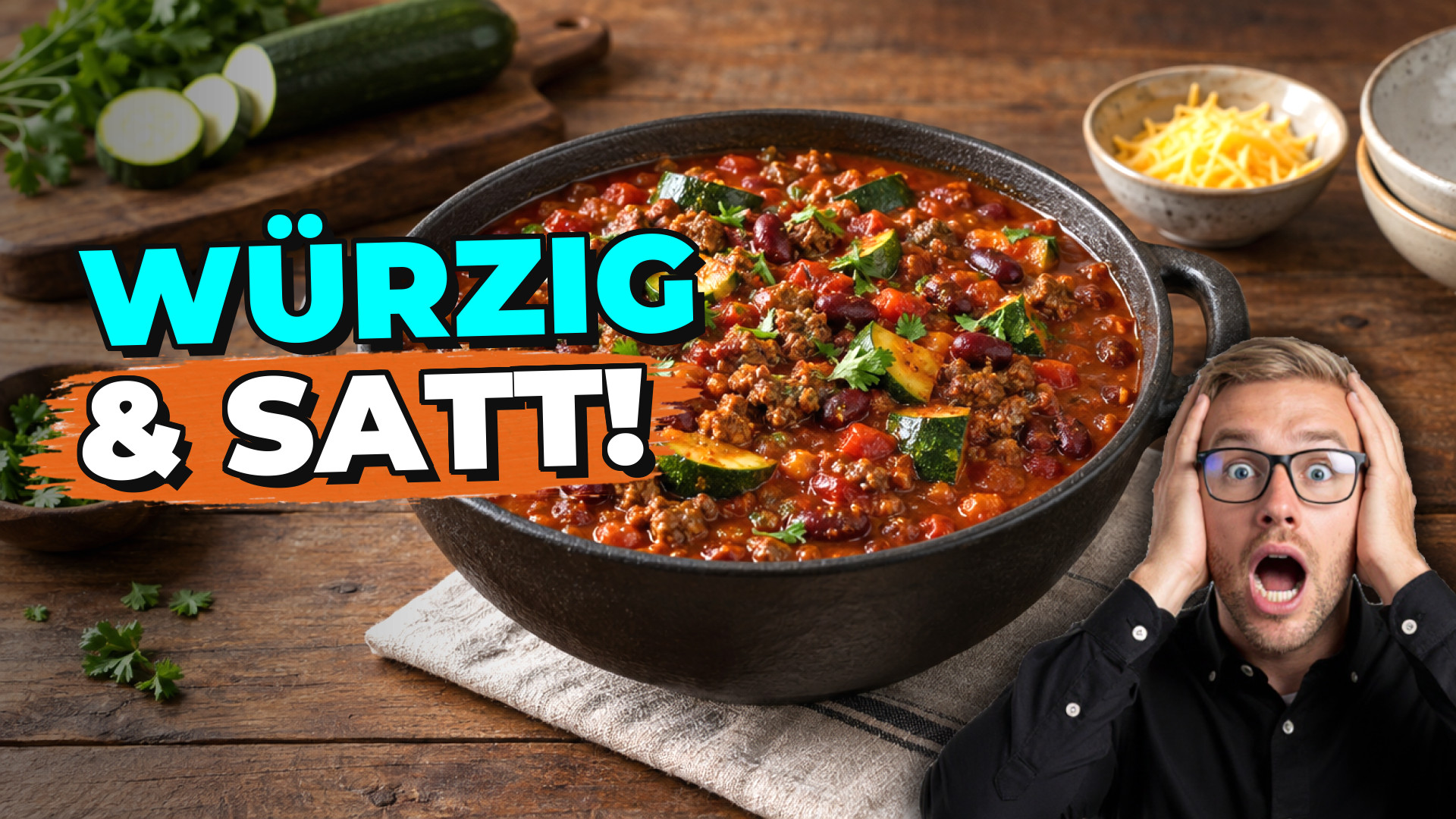 Low-Carb-Chili mit Rinderhack und Zucchini: proteinreich und einfach