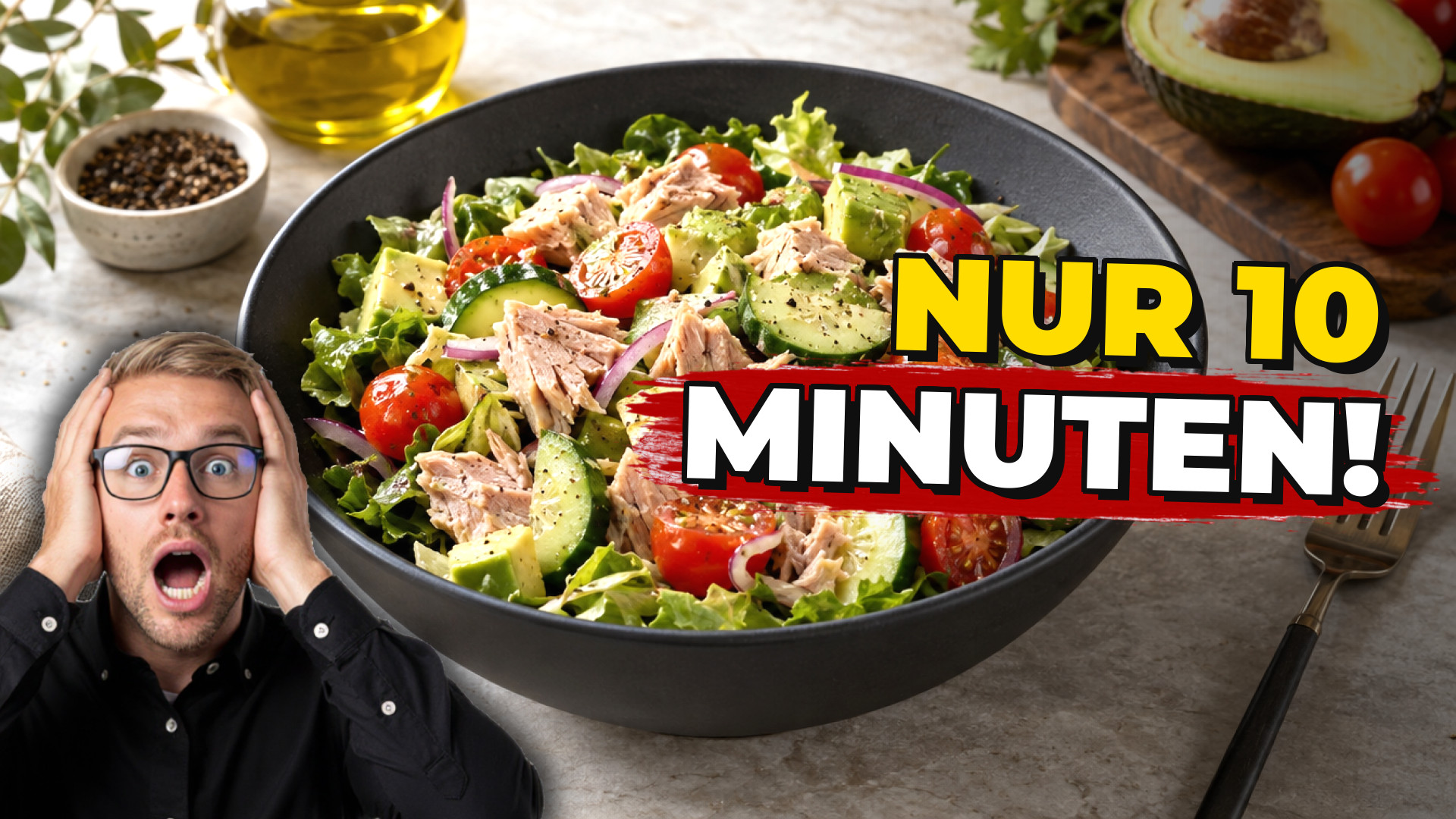 Proteinreicher Low-Carb-Thunfisch-Avocado-Salat in 10 Minuten