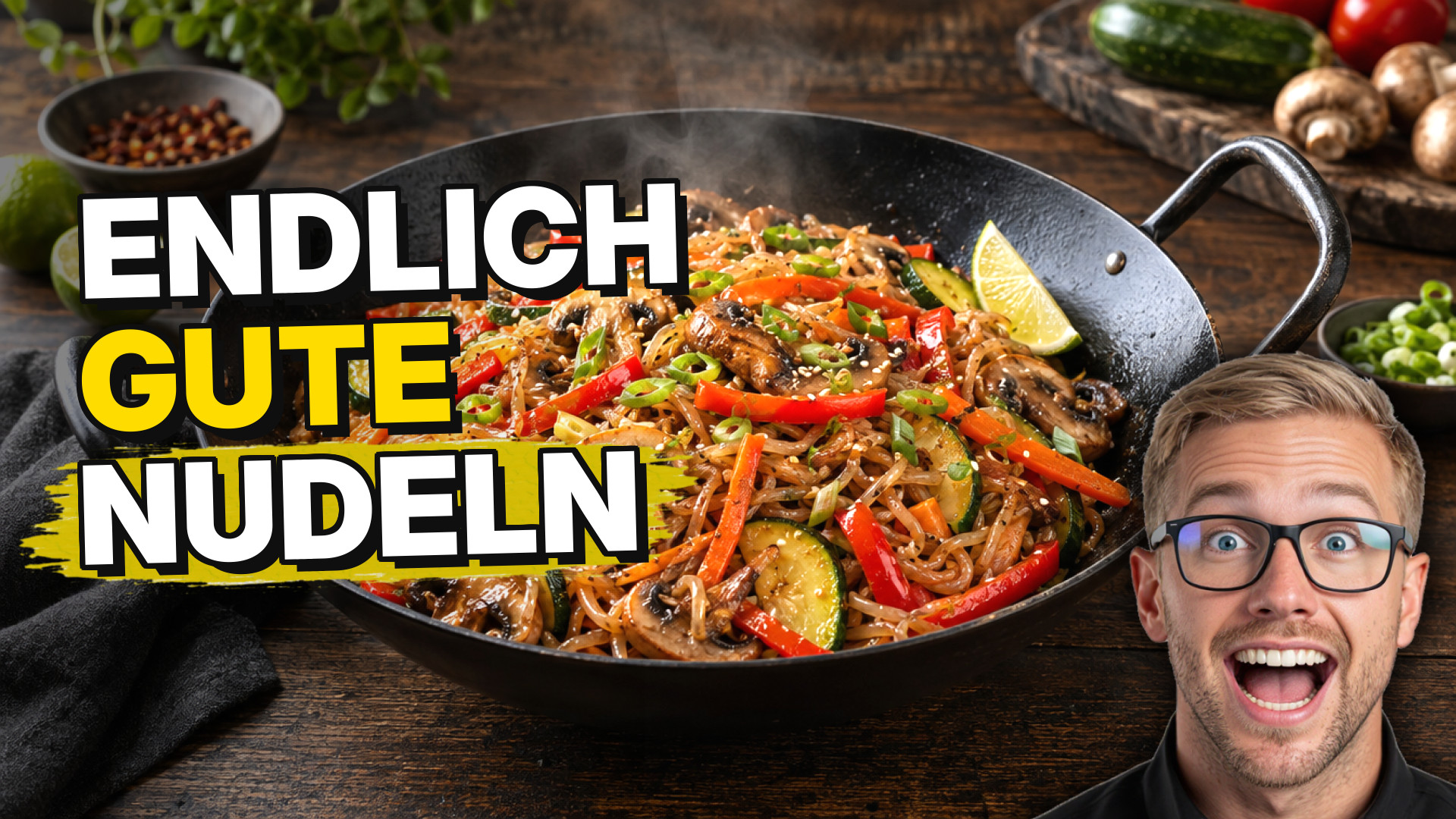 Shirataki-Nudelpfanne mit Gemüse – vegetarische Low-Carb-Pasta